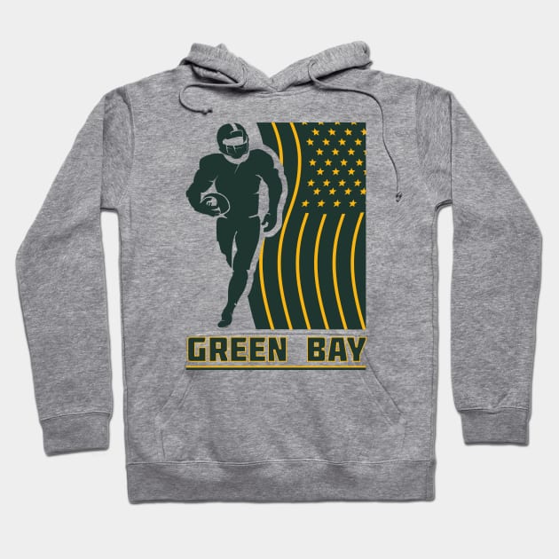 Green Bay Football Team Color Hoodie by Toogoo